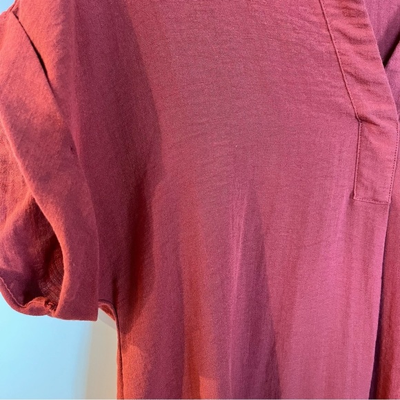 Rachel Rachel Roy Rust Colour Tunic Top Blouse Women’s Large - Picture 4 of 5